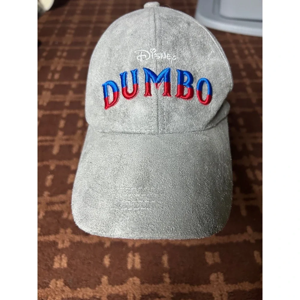 Disney Dumbo‎ Baseball Cap Hat Gray Embroidered Blue Red Adjustable